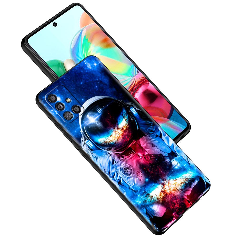 Hülle für Samsung Galaxy A52 A12 A51 A32 A71 A21s A22 A11 A02s A03 A23 A13 A53 A41 A31 A72 Weiche Handyhülle Cooler Einsamer Astronaut
