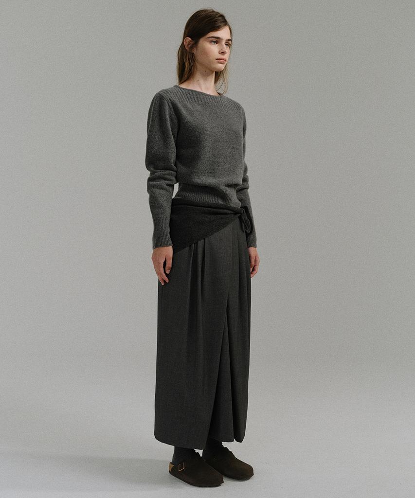 Aubeuawo Bud Wrap Skirt (Grey)