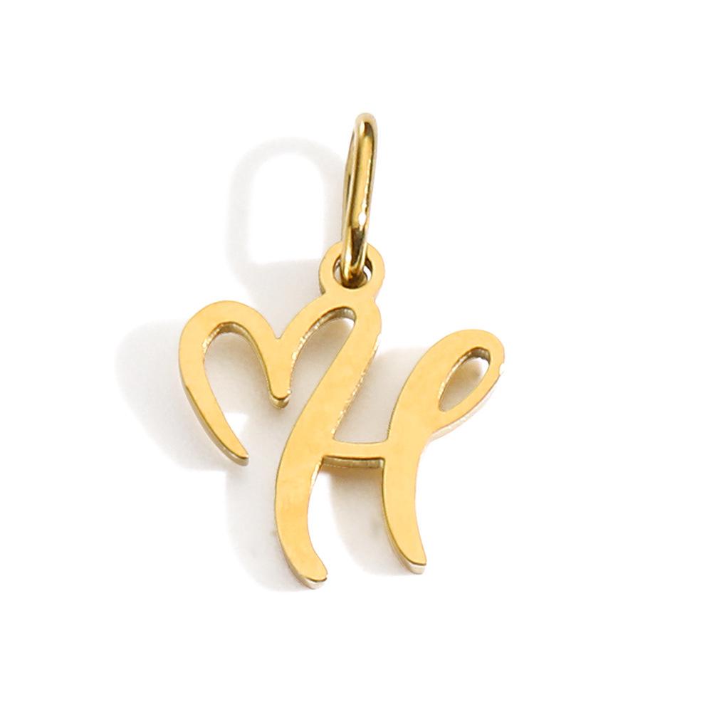 Gold-Plated Stainless Steel Alphabet Pendants for DIY Necklaces – Colorfast Jewelry Charms