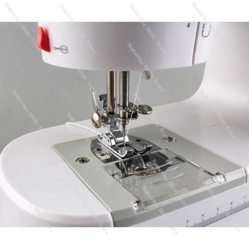 Double-Needle Sewing Machine,12 Stitch Pattern Automatic Household Electric Sewing Machine,Lockstitch and Buttonhole Multi-Layer