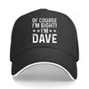 Distressed Dave Funny Slogan Hip Hop Hat Fashion Outdoor Sports Sandwich Baseball Cap