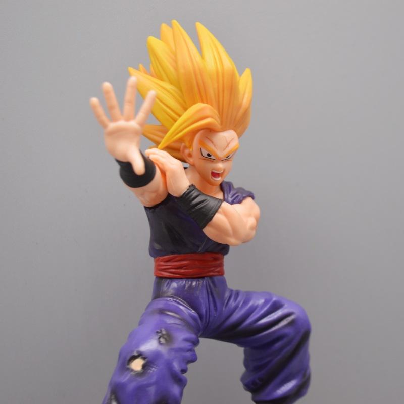 20cm Anime Dragon Ball Z Yellow Hair Beast Gohan Figure Combat Posture Action Figures PVC Statue Model Toys For Children Gifts