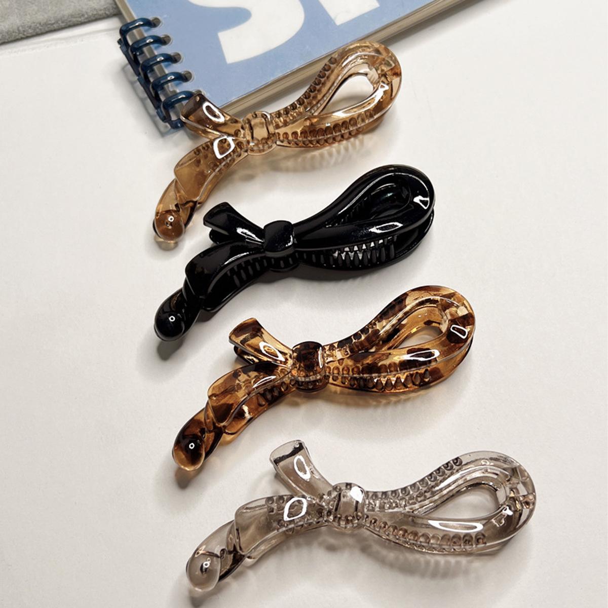 

4 шт. Зажим-банан Вертикальный зажим Зажим для хвостика Большой Элегантный Цветок Маленький Свежий Нескользящий Зажим для волос Заколка Аксессуары для волос Size fits all