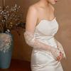 Lace Floral Pattern Lace Gloves Arm Sleeves For Wedding Gowns Sheer Armwear for Bride Ceremony Photography Supply