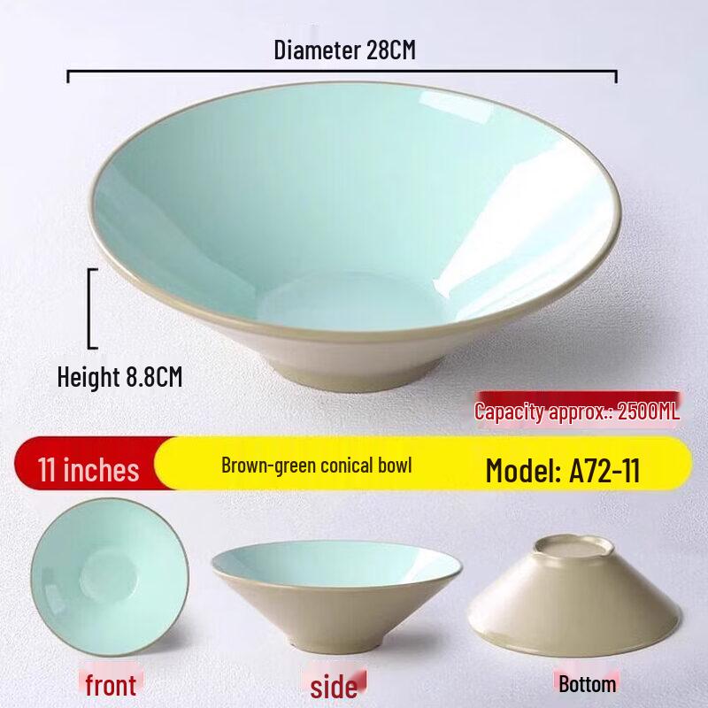 Commercial Melamine Noodle & Soup Bowls - 10 Pack