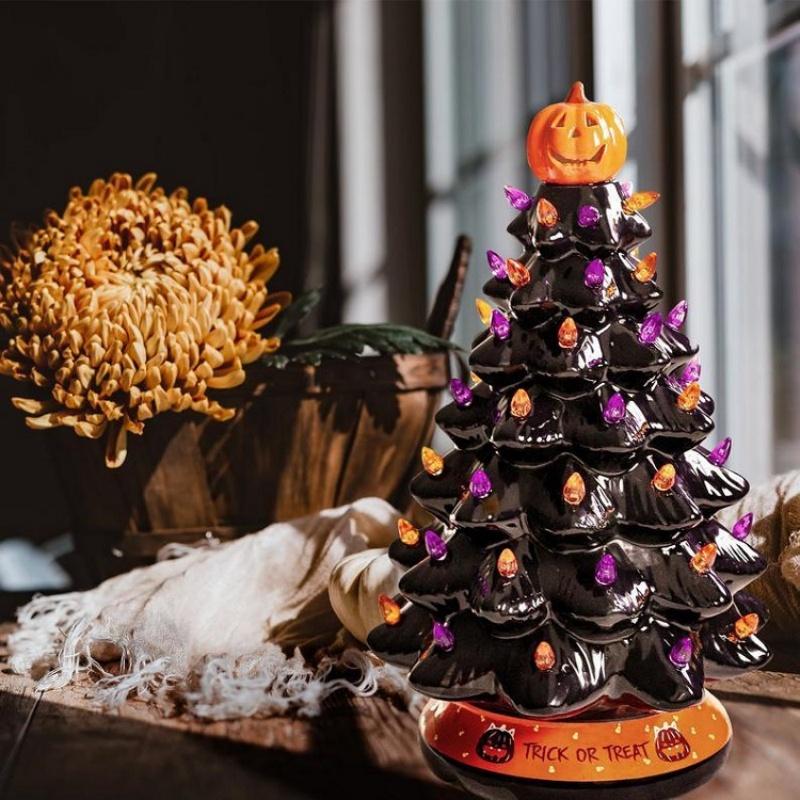 Halloween-Baum Halloween leuchtendes Ornament Halloween-Baum Geschenk