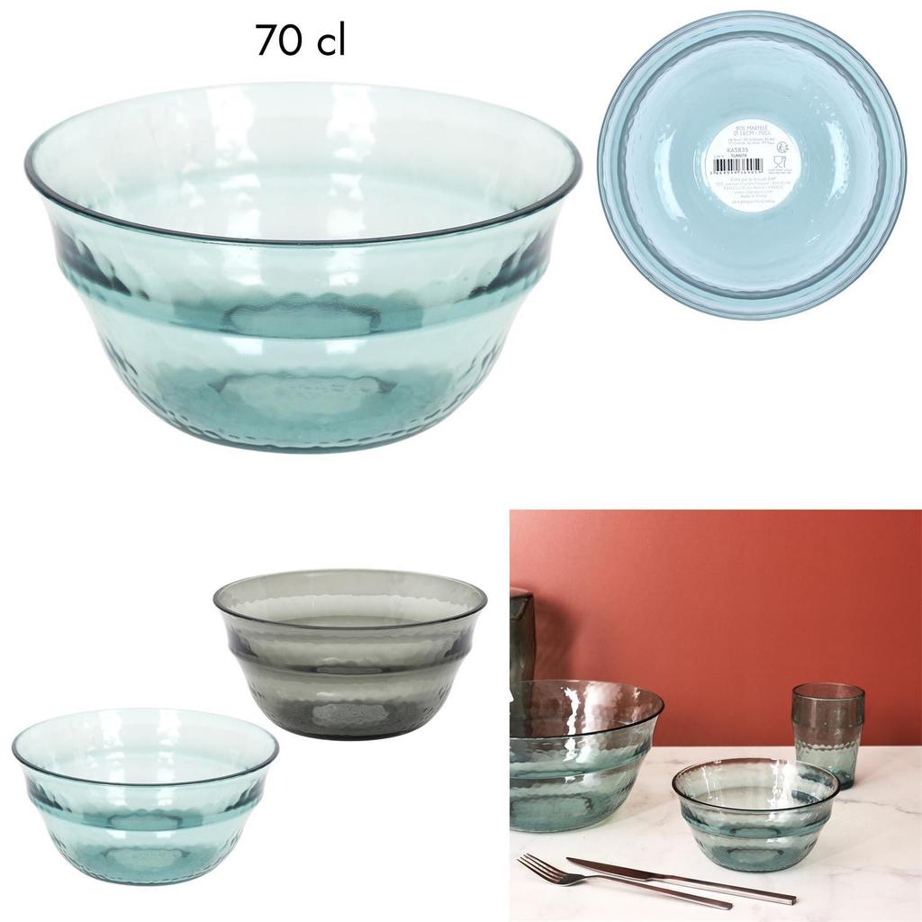 Zekrit BOWL 700ml blue MADE OF PLASTIC, light and handy