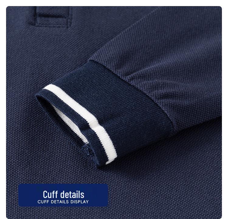 Spring 2024 Boys' Long-Sleeve Polo Shirt - Trendy Lapel Top for Children