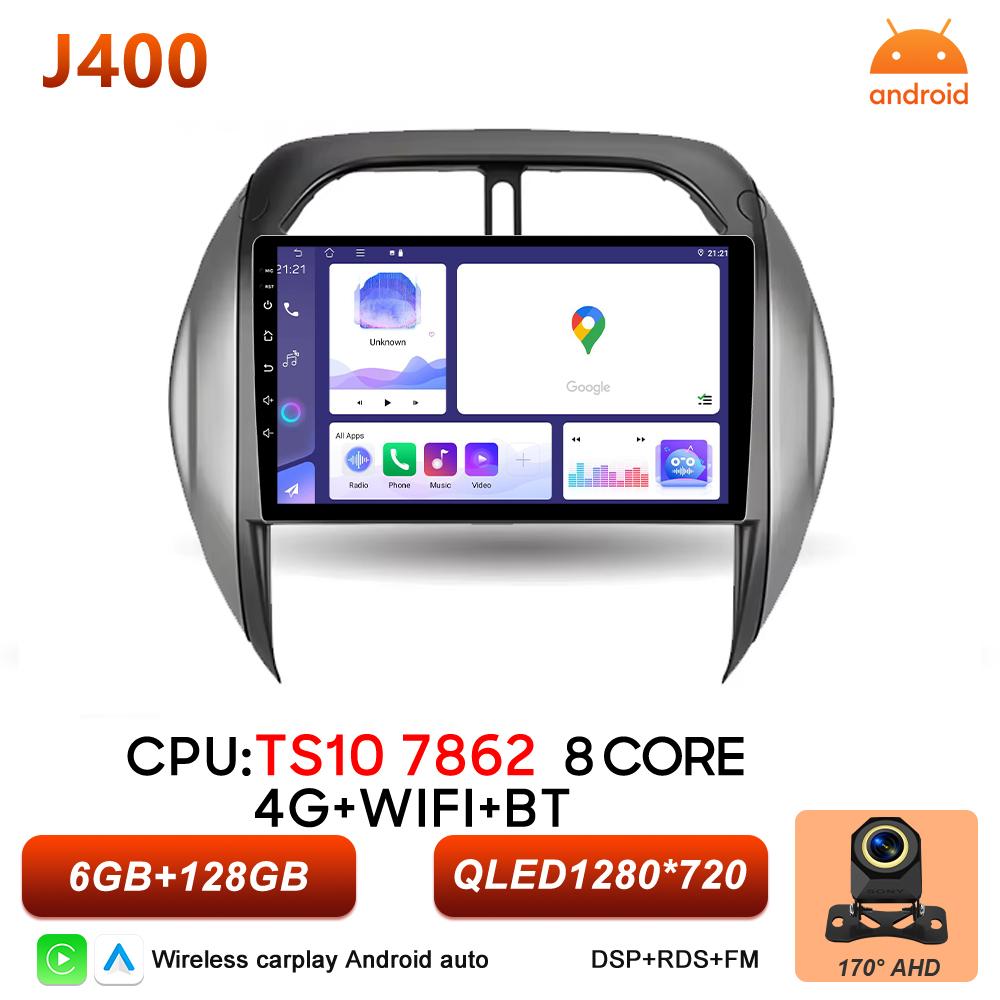 Android 16 Car Radio Carplay For Toyota RAV4 RAV 4 2003 2004 2005 Car Intelligent Systems Multimedia Player Wireless Head Unit