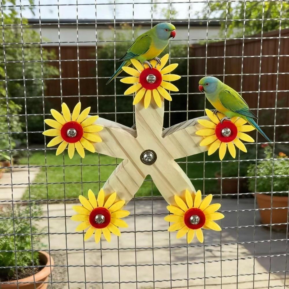 Wear Resistant Rotating Ferris Wheel With Bearings Bird Swing Toy  Bird Cage Accessories