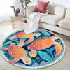 Sea Turtle Pattern Round rug,Carpet Rug for Living Room Bedroom Sofa Playroom Decor,Non-slip Floor Mat,Holiday Gifts and Birthday Gifts