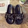 Fashion Luxury Rhinestone Slippers Woman Muffins Shoes Height Increased Slides Flats Platform Sandals Open Toe Babouche Ladies Flipflops
