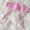 Sexy Donna Lavorato a Maglia Pizzo Reggicalze Calze Colore Caramella 4 Fasce Sexy Perizoma Con Calze Lingerie Erotica Taglia Grande F8