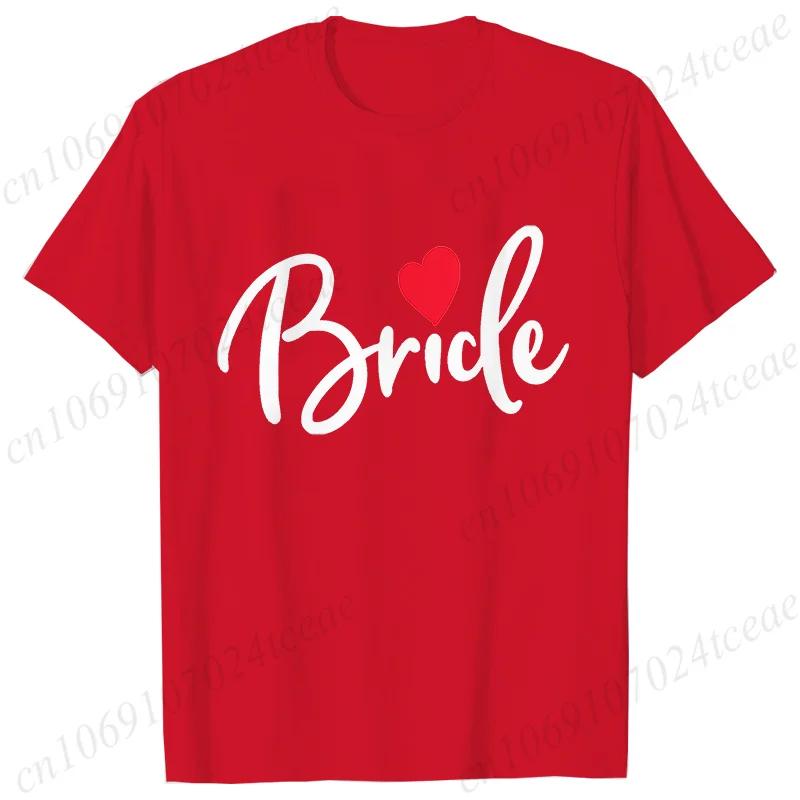 Team Bride Squad T-shirt Bridal Wedding Tops Bachelorette Farewell Party Tees Women EVJF Blouses Bridesmaid Aesthetic Clothing