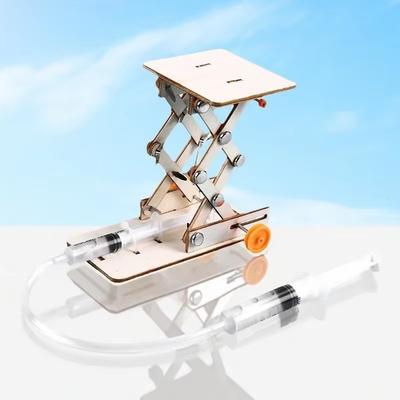 Plateforme de Levage Hydraulique Modèle de Grue Fabrication Puzzle DIY Enfant Expérience Scientifique Jouets Inventions Outils Pédagogiques STEAM
