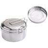 Retro Stainless Steel Round Lunch Box with Divider