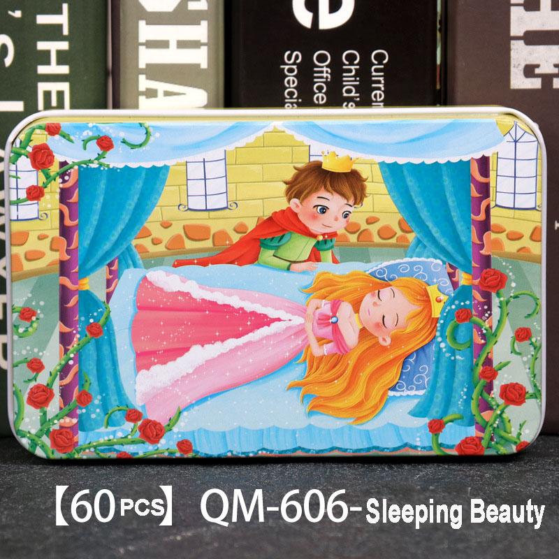 60pcs Wooden Jigsaw Puzzles 3D Cartoon Mermaid/Snow White/Cinderella/Princess/Helicopter/Hot Air Balloon Puzzles for Baby  Kids