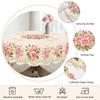 1 Piece Flower Theme Printed Tablecloth, Country Farmhouse Style, Bright Rose Pattern Design, Spring And Summer Camping Style Picnic, Wedding Season,