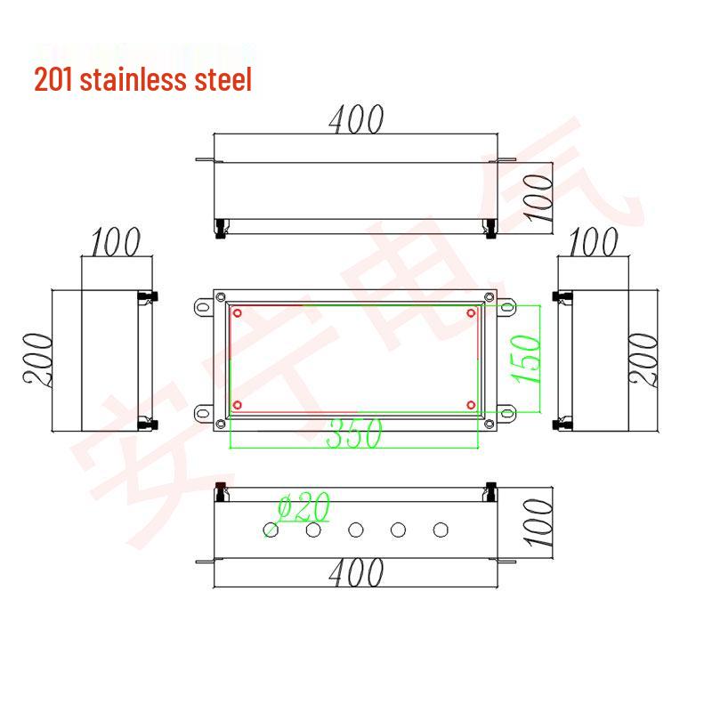 304 Stainless Steel Weatherproof Junction Box with UK Terminal, 316 Protection.