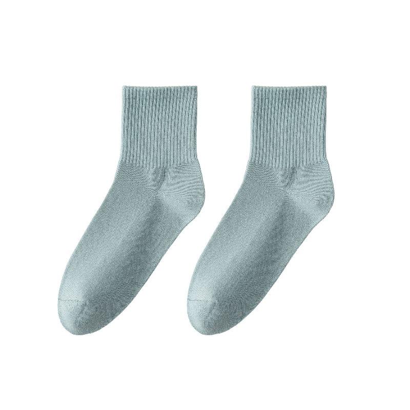 Cotton Men's Pure Short Socks for Spring and Summer, Anti-bacterial, Gray, Thin, Odor-resistant, Sweat-absorbent, Without Bones