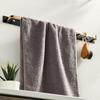 Tuqiu Goud Handdoekrek met Haken Wandgemonteerde Handdoekhouder Zwart Handdoekenrek Badkamer Handdoekstang Rail Totaal Messing Handdoekring