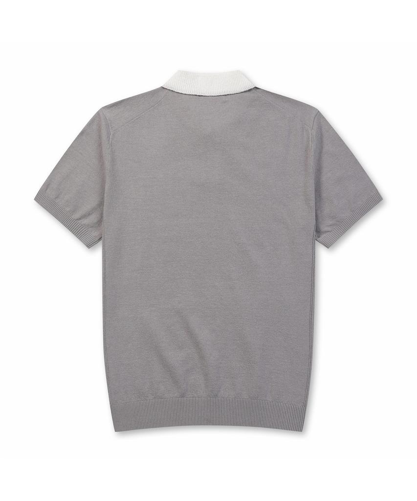 BRENTWOOD [Washable] Color-Blocked Polo Neck Sweater Brwam26531Gyx