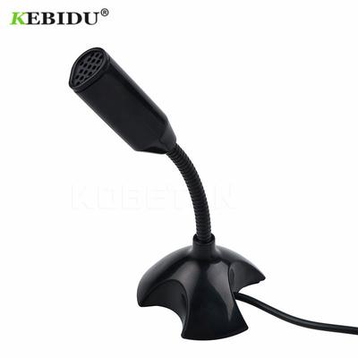 KEBIDU USB Laptop Microphone Mini Studio Speech Microphone Stand 360 Adjust Mic With Holder For Mac Laptop Desktop