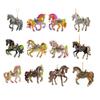 1/2/3/4/5/6/7/8/10/12/15/20/25 Pcs Horse Ornaments For Christmas Tree Metallic Rhinestones Horse