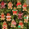 Christmas Tree Decorations Gingerbread Man Doll Pendants Christmas Tree Ornament Small Plush Doll Hanging New Year Gift Decor