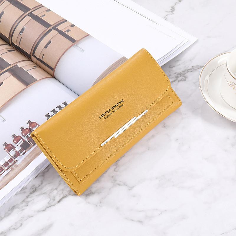 

Fresh And Sweet Style Pu Leather Women s Wallet With Multiple Card Slots And Large Capacity Yellow