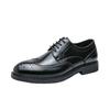 Men's shoes large size men's retro business dress fashion leather shoes men's British casual single shoes Brock leather shoes