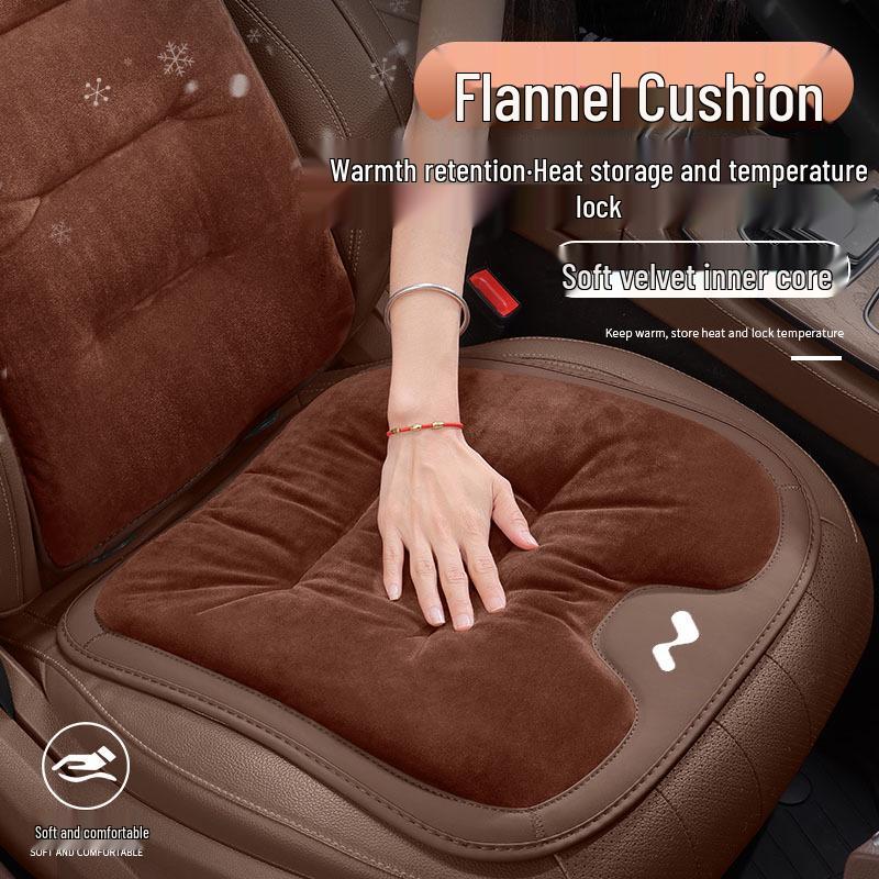 Autumn/Winter L60/L90 Flannel Car Seat Cushion and Backrest Pad for Warmth and Decoration