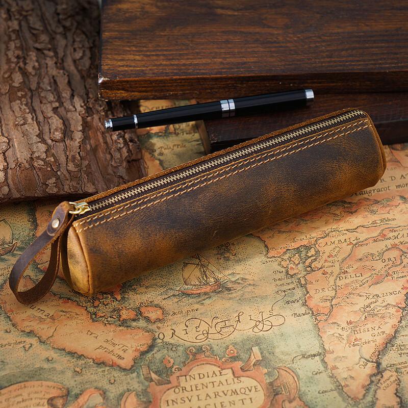 COUVEZI Retro Leather Stationery Pouch