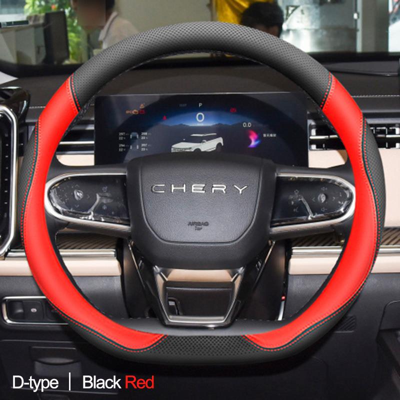 Car Auto Steering Wheel Cover Wrap for Chery Tiggo 8 7 Pro Tiggo 7Plus 8Plus D O Type Braid On Steering-Wheel