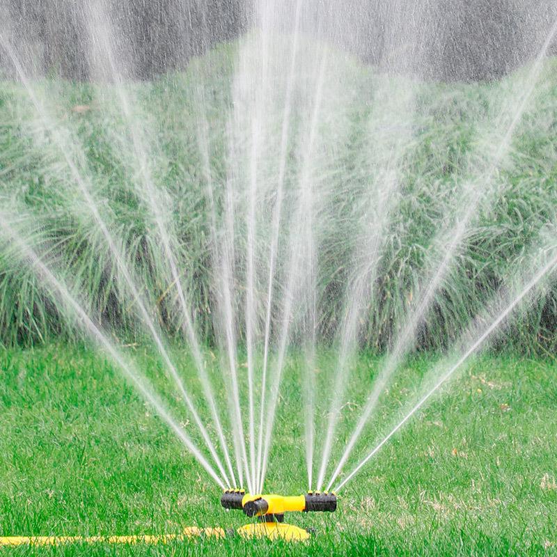Three-Nozzle 360° Automatic Rotating Irrigation Sprinkler for Watering Flowers