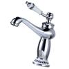 Ceramic Antique Brass Faucet Single Handle Blue White Porcelain Long Neck Faucet Durable Mixer Sink