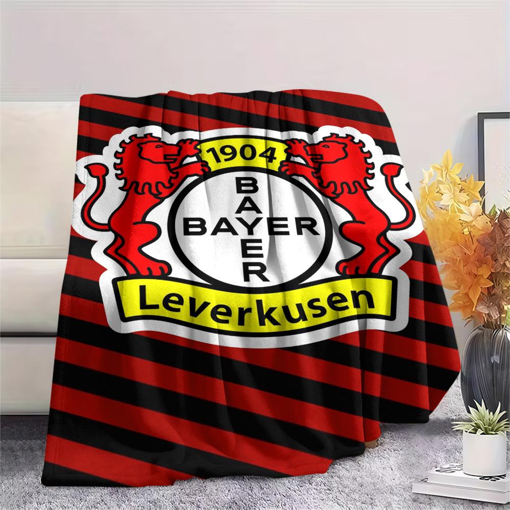 1Pc Bayer Leverkusen Print Flannel Blanket High Quality Warm Comfortable Cover for All Seasons Perfect for Gifts Home Decor