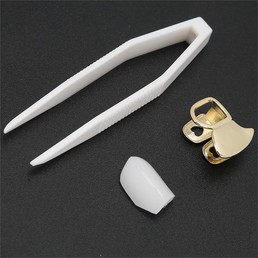 Fashionable Brass Hollow Hip Hop False Tooth Halloween Festival Hip Hop Tooth Decoration