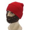 Funny Men Women Knit Bearded Hats Handmade Wig Winter Warm Ski Mask Beanie Christmas Halloween Caps