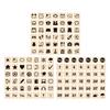 42 Peças/Conjunto Carimbos de Madeira Mini Carimbos de Letras do Alfabeto Números Carimbo de Tinta para Artesanato DIY Cartão Álbum de Fotos Scrapbooking Envelope