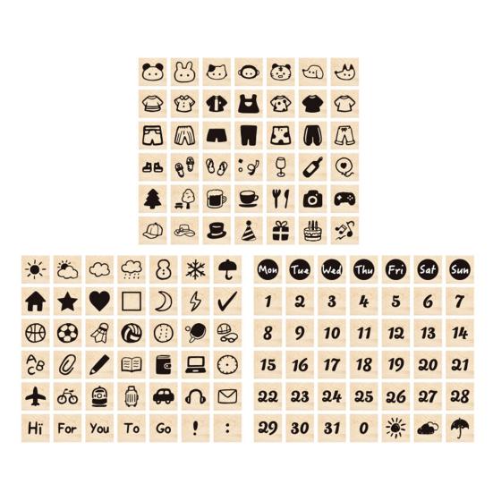 42 Buc/Set Ștampile din Lemn Mini Ștampile Litere Alfabet Numere Ștampilă cu Cerneală pentru Craft pentru DIY Craft Card Album Foto Scrapbooking Plic