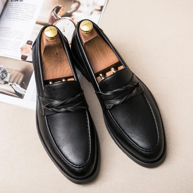 Mens Shoes Leather Male Men's Men Oxfords Dress Shoes for Men Luxury Designer Loafers Platform Men Leather Man Shoes