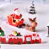 Resin Christmas Reindeer Santa Model Miniature Landscape Garden Bonsai Ornament