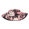 Unisex Wide Brim Cotton Blend Bucket Hat With Tie-Dye Gradient Camo Print Streetwear Winter