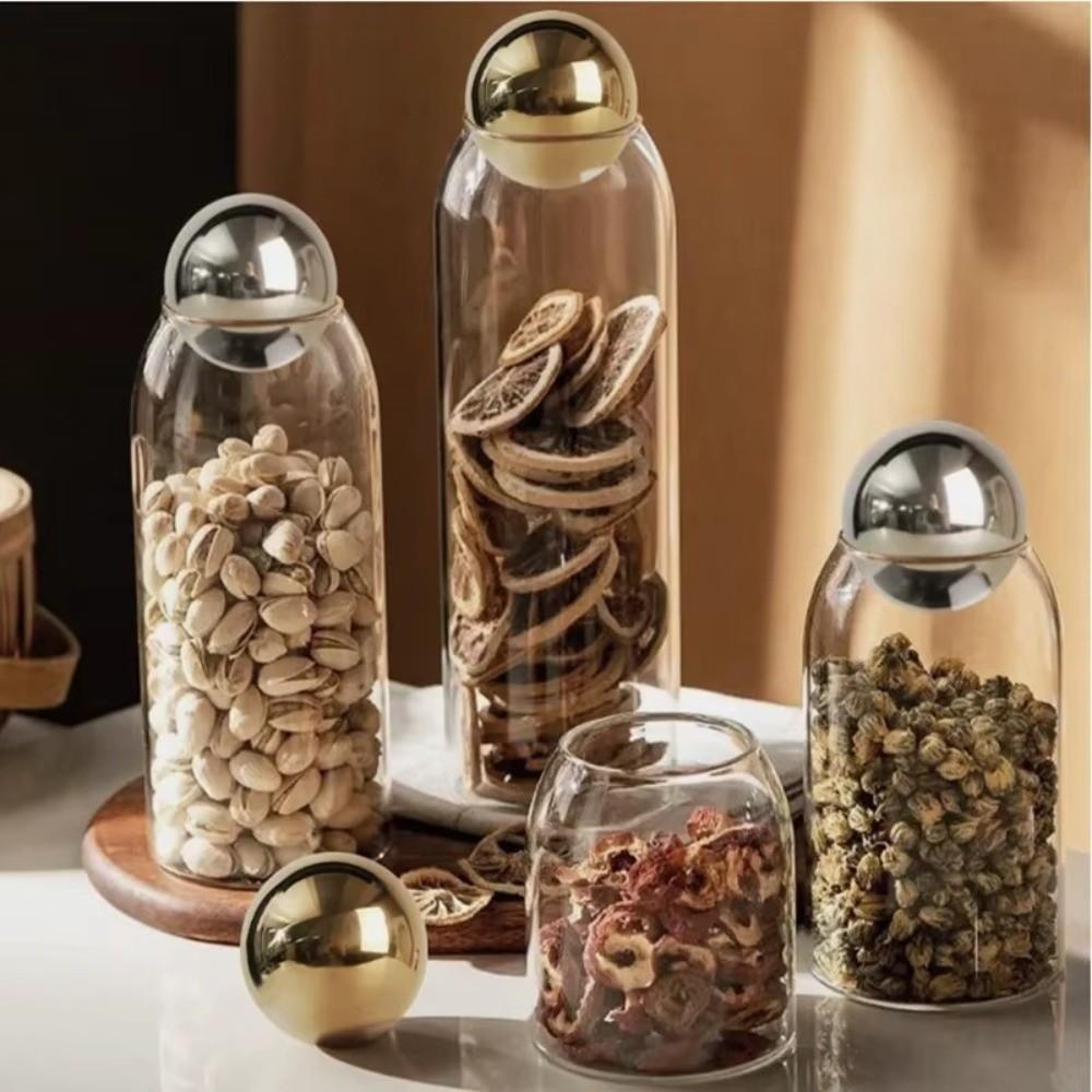 Glass Food Storage Jar Sealing Food Container New Glass Storage Bottle Sugar