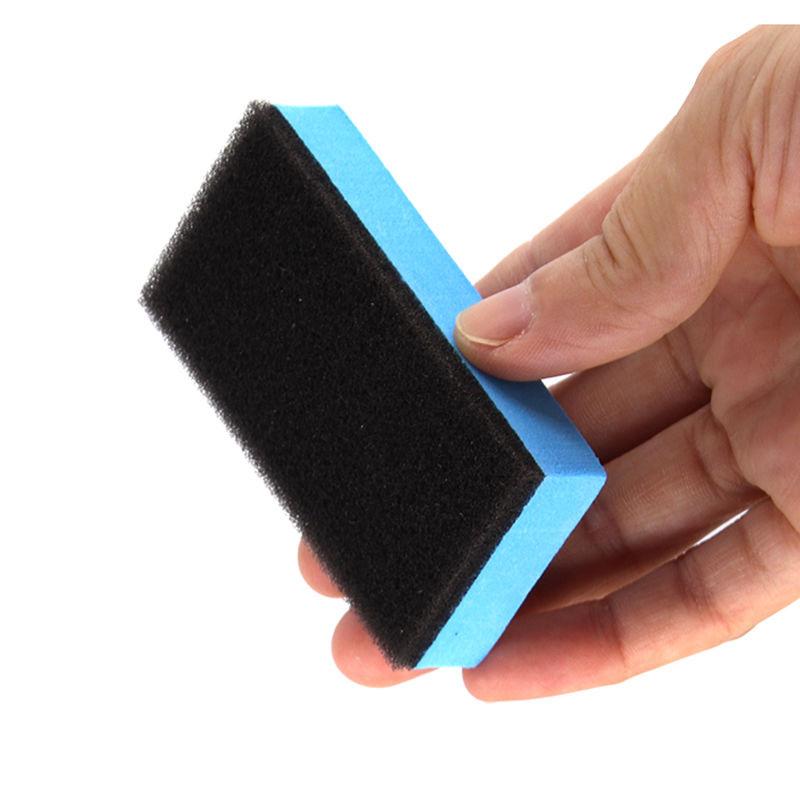 50PCS Car Ceramic Coating Sponge Applicator Glass Nano Wax Coat Sponges Blue Square Sponge and Cloth Car Cleaning Brush