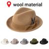 Fashion Wool Fedora European  American Autumn Winter Retro Feather Ribbon Wool Rolled Edge Small Hat Outdoor  Warm Felt Jazz Hat