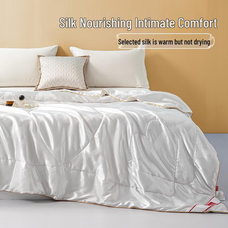 Jiuzhulu Luksusowa Pikowana Kołdra Zimowa z Żakardu Jedwabiu Morwowego