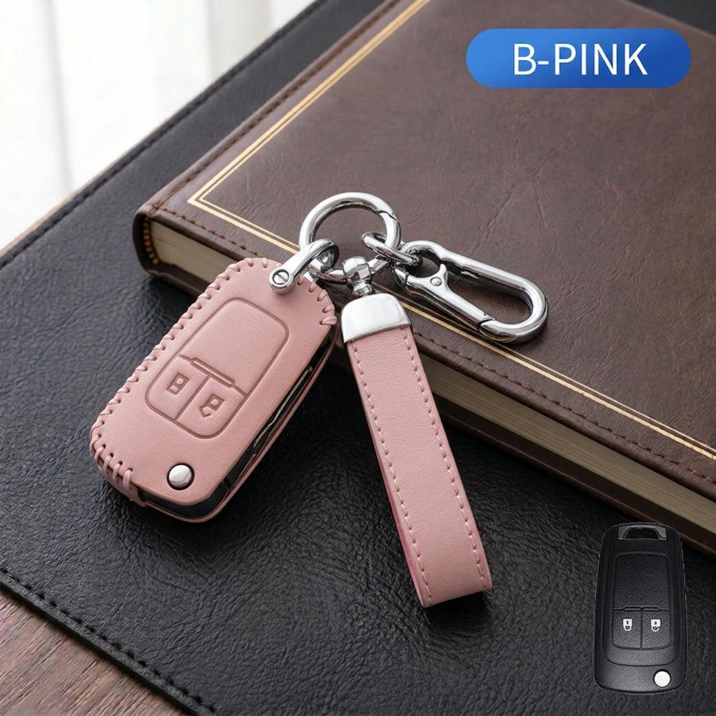 Leather Car Key Cover For Chevrolet Cruze Malibu Camaro Spark Sonic Trax Aveo Orlando Volt Equinox 2/3/4 Button Key Fob Case