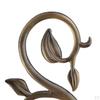 28mm Inner Diameter Drapery Rod End Finial - Leaves- Red Bronze